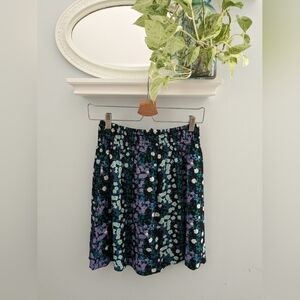 Petite floral miniskirt